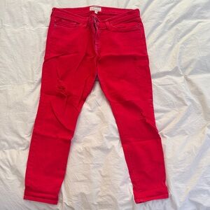 Current/Elliott Red Skinny Jeans